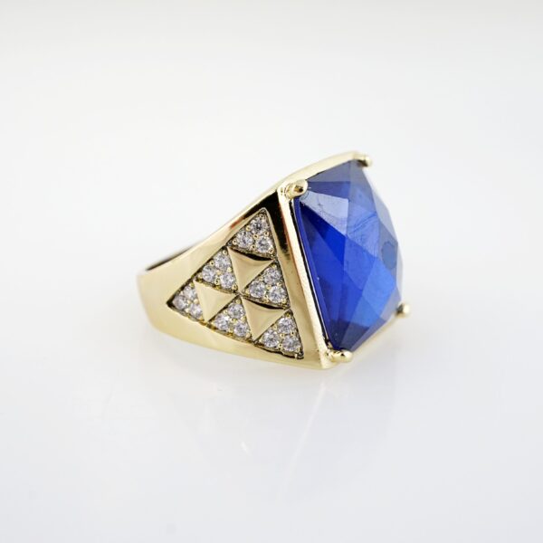 Anillo de Acero Inoxidable Bañado en Oro 14k - RG035 - Imagen 2