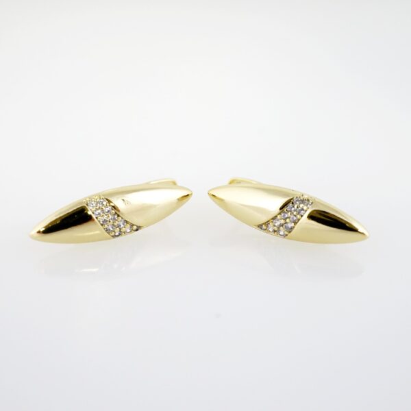 Arete de Acero Bañado en Oro 14k - EA228