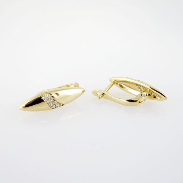Arete de Acero Bañado en Oro 14k - EA228 - Imagen 2