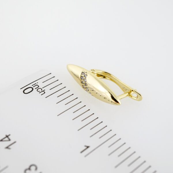Arete de Acero Bañado en Oro 14k - EA228 - Imagen 3