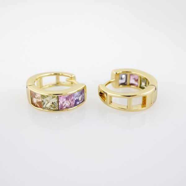 Arete de Acero Bañado en Oro 14k - EA229 - Imagen 2