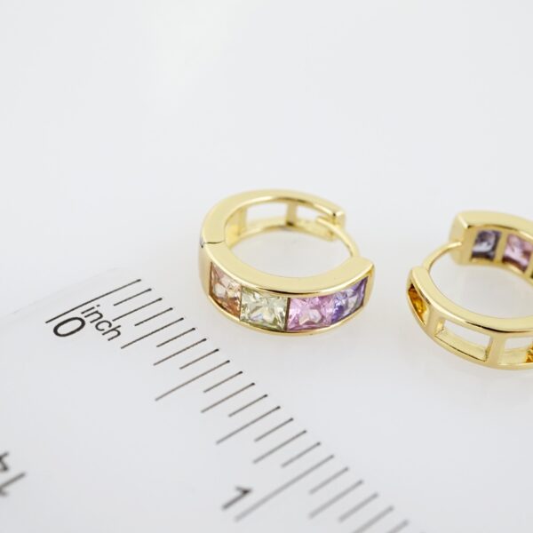 Arete de Acero Bañado en Oro 14k - EA229 - Imagen 3