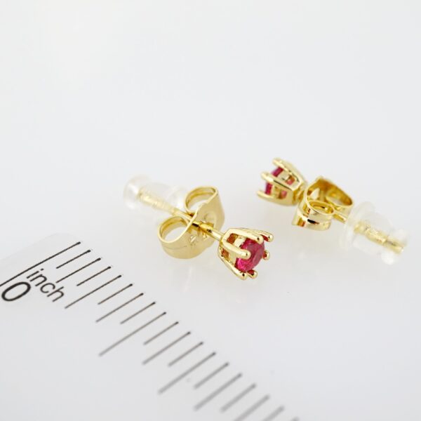 Arete de Acero Bañado en Oro 14k - EA221 - Imagen 3