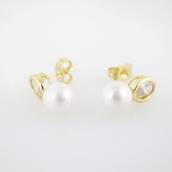 Arete de Acero Bañado en Oro 14k - EA224