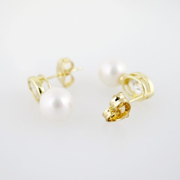 Arete de Acero Bañado en Oro 14k - EA224 - Imagen 2