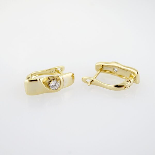 Arete de Acero Bañado en Oro 14k - EA231 - Imagen 2