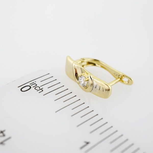 Arete de Acero Bañado en Oro 14k - EA231 - Imagen 3