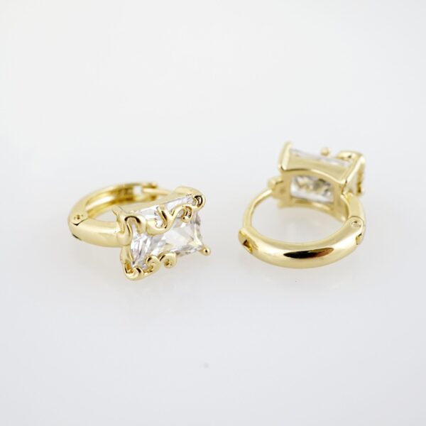 Arete de Acero Bañado en Oro 14k - EA232 - Imagen 2