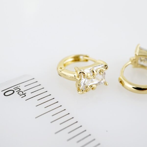 Arete de Acero Bañado en Oro 14k - EA232 - Imagen 3