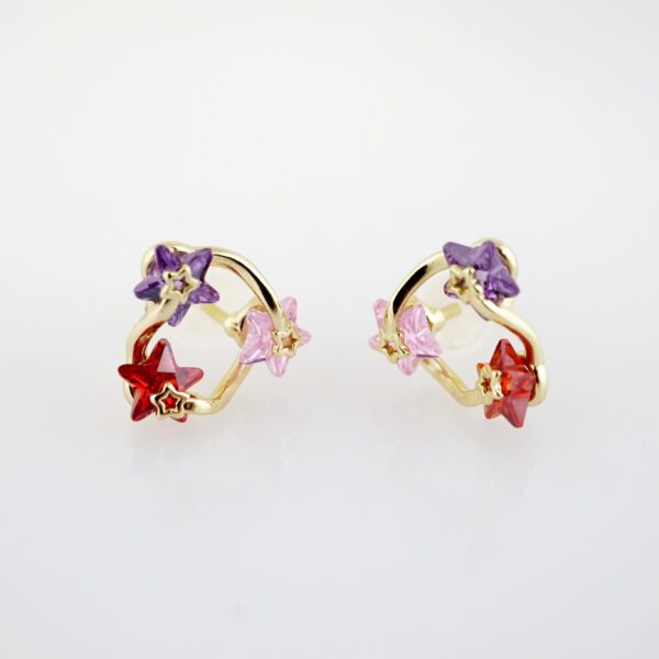 Arete de Acero Bañado en Oro 14k - EA239