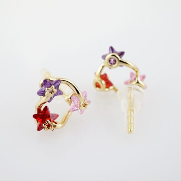 Arete de Acero Bañado en Oro 14k - EA239 - Imagen 2