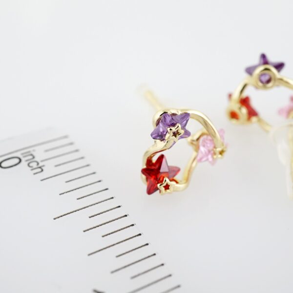 Arete de Acero Bañado en Oro 14k - EA239 - Imagen 3
