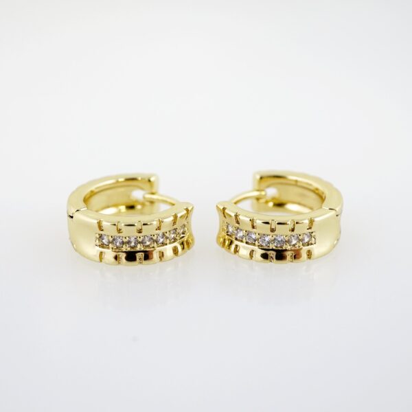 Arete de Acero Bañado en Oro 14k - EA233