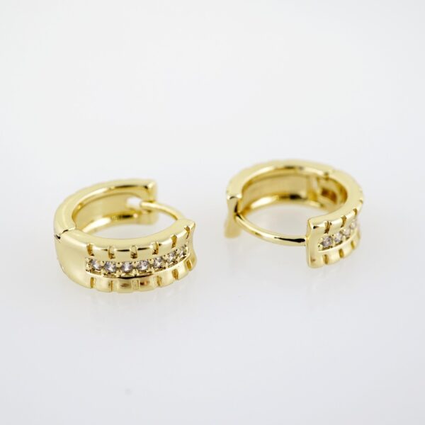 Arete de Acero Bañado en Oro 14k - EA233 - Imagen 2