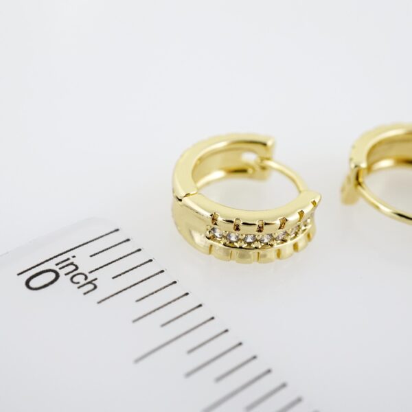Arete de Acero Bañado en Oro 14k - EA233 - Imagen 3