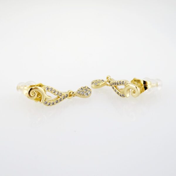 Arete de Acero Bañado en Oro 14k - EA243