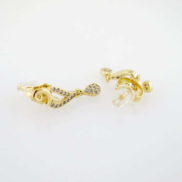 Arete de Acero Bañado en Oro 14k - EA243 - Imagen 2