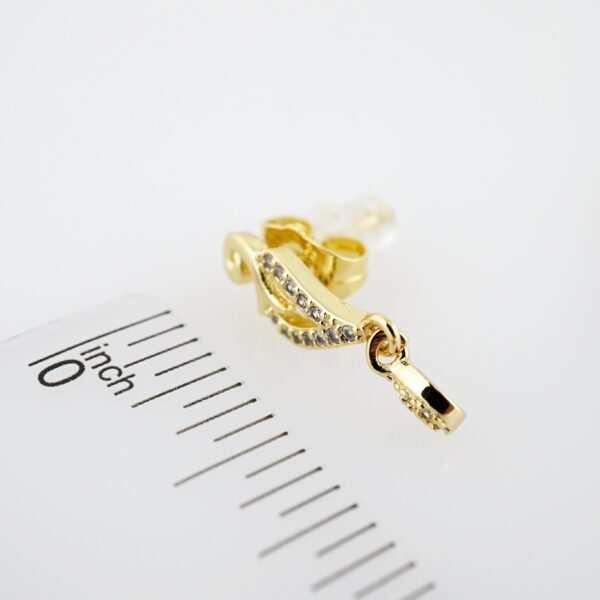 Arete de Acero Bañado en Oro 14k - EA243 - Imagen 3