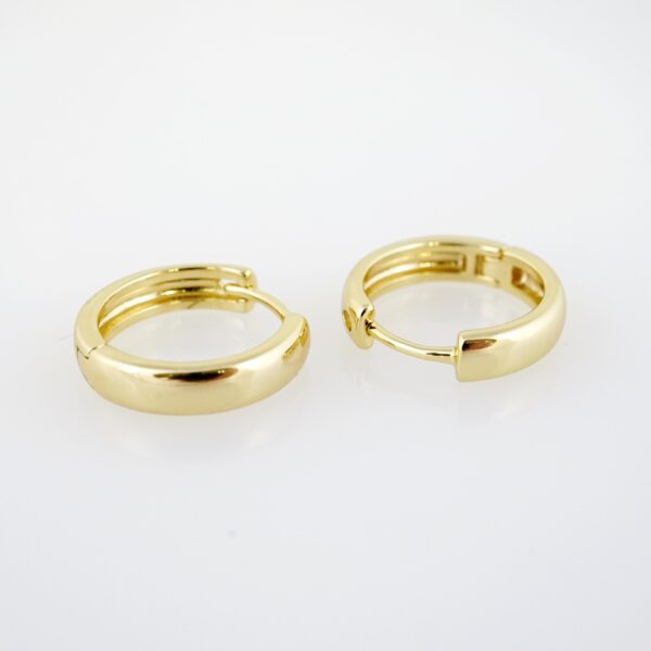 Arete de Acero Bañado en Oro 14k - EA248 - Imagen 2