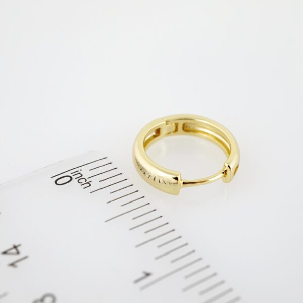 Arete de Acero Bañado en Oro 14k - EA248 - Imagen 3