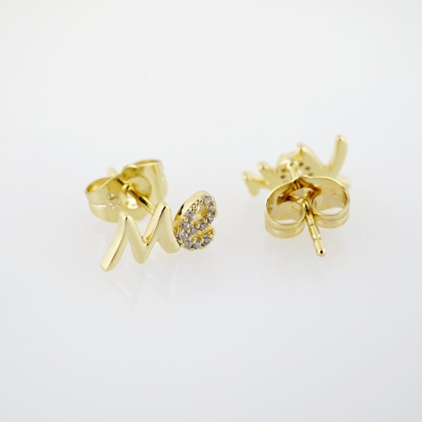 Arete de Acero Bañado en Oro 14k - EA251 - Imagen 2