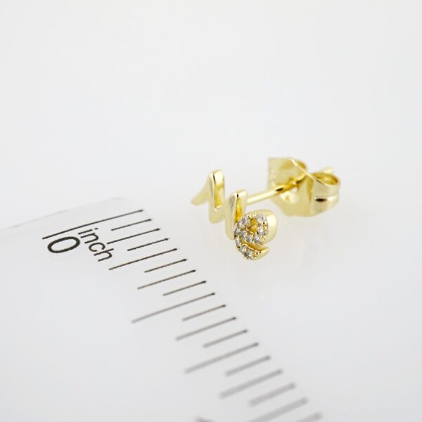 Arete de Acero Bañado en Oro 14k - EA251 - Imagen 3