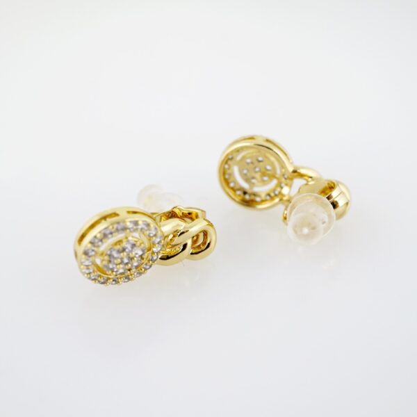 Arete de Acero Bañado en Oro 14k - EA319 - Imagen 2