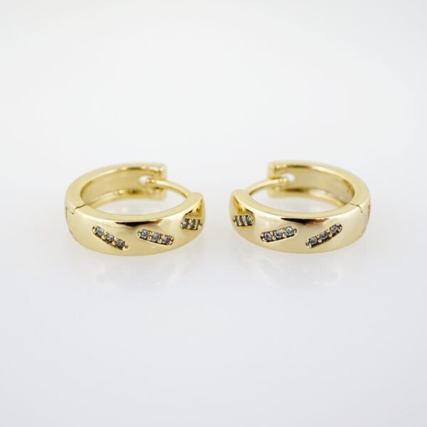 Arete de Acero Bañado en Oro 14k - EA236