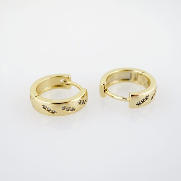 Arete de Acero Bañado en Oro 14k - EA236 - Imagen 2
