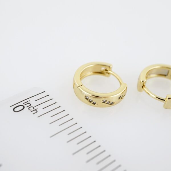 Arete de Acero Bañado en Oro 14k - EA236 - Imagen 3