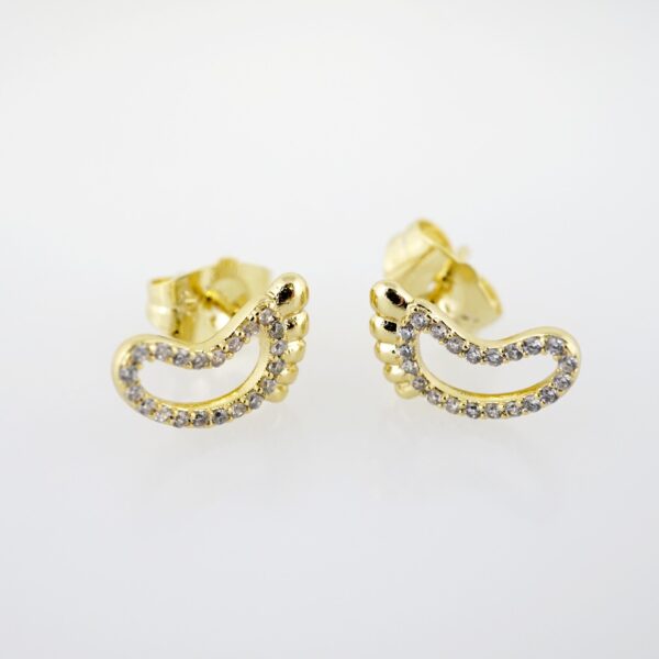 Arete de Acero Bañado en Oro 14k - EA241