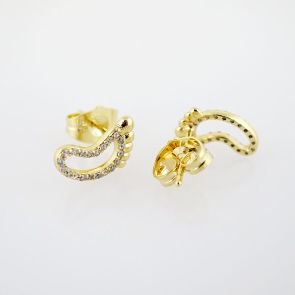 Arete de Acero Bañado en Oro 14k - EA241 - Imagen 2