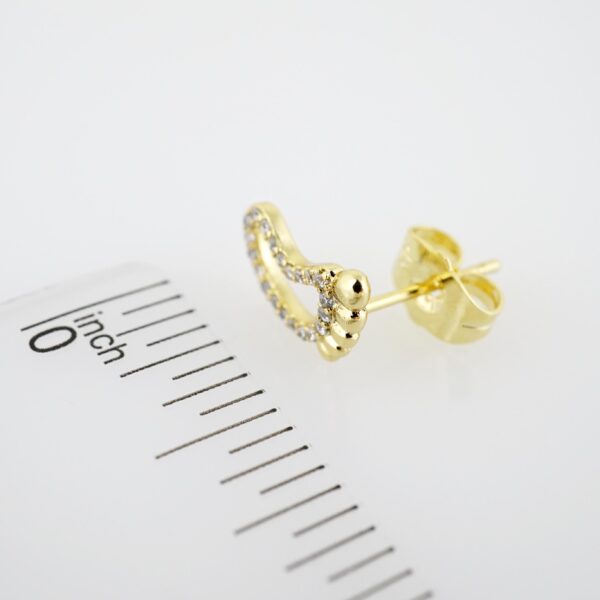 Arete de Acero Bañado en Oro 14k - EA241 - Imagen 3