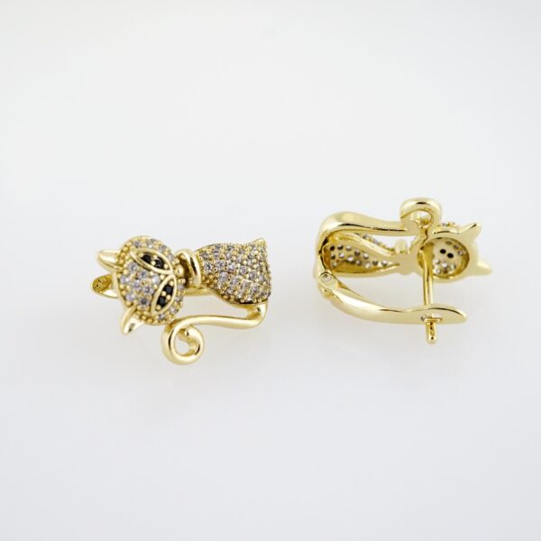 Arete de Acero Bañado en Oro 14k - EA355 - Imagen 2