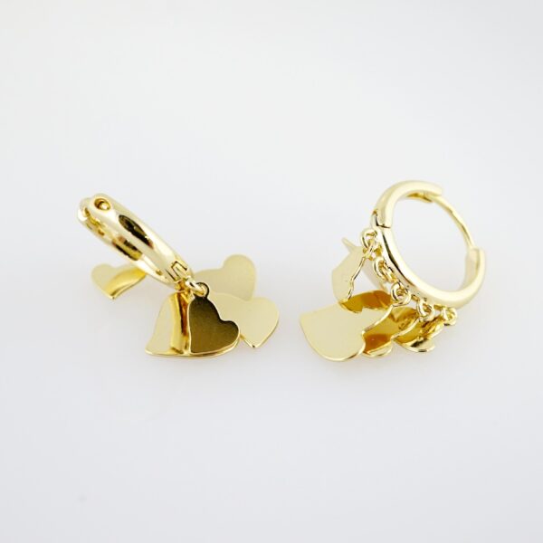 Arete de Acero Bañado en Oro 14k - EA356
