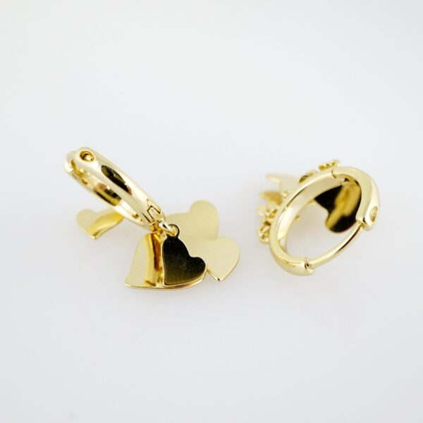 Arete de Acero Bañado en Oro 14k - EA356 - Imagen 2