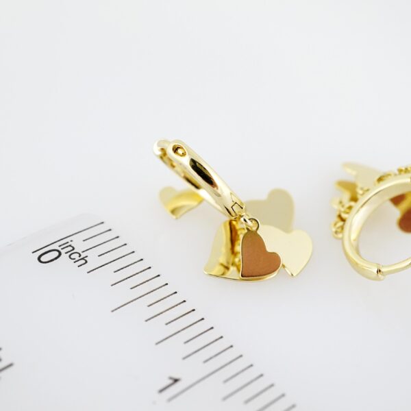 Arete de Acero Bañado en Oro 14k - EA356 - Imagen 3
