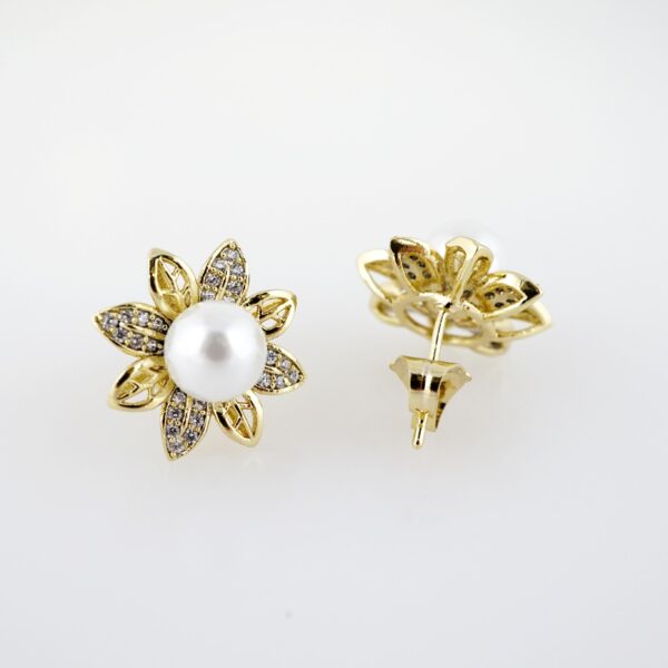 Arete de Acero Bañado en Oro 14k - EA330 - Imagen 2