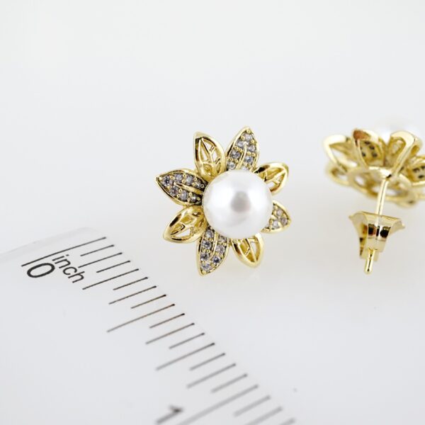 Arete de Acero Bañado en Oro 14k - EA330 - Imagen 3