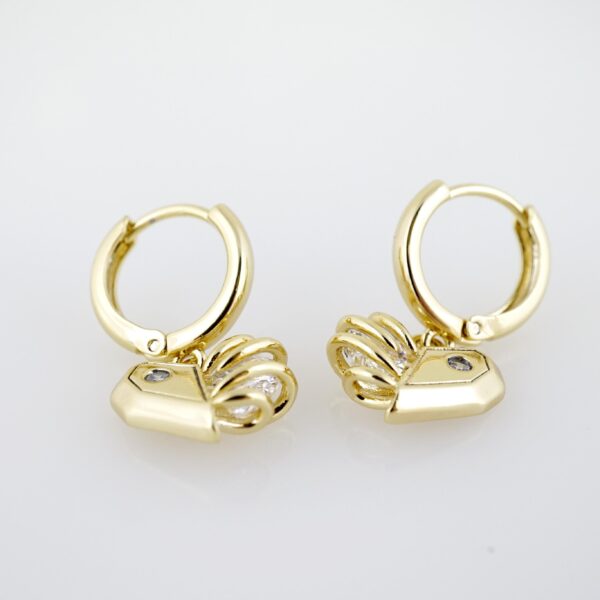 Arete de Acero Bañado en Oro 14k - EA331