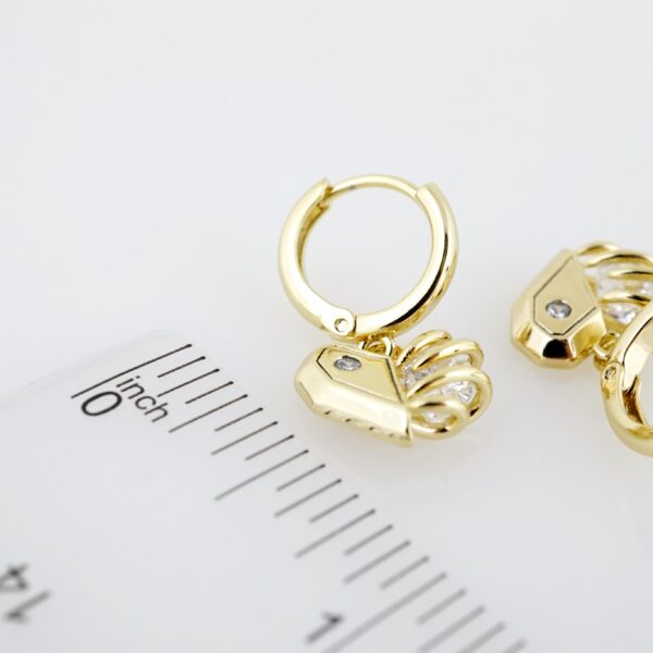 Arete de Acero Bañado en Oro 14k - EA331 - Imagen 3