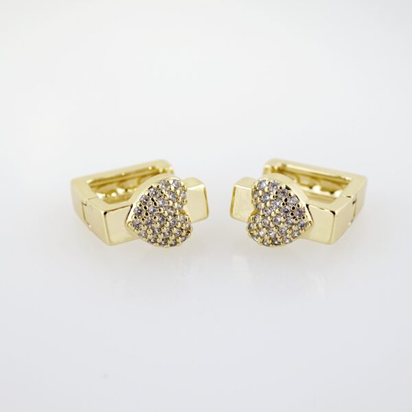 Arete de Acero Bañado en Oro 14k - EA332