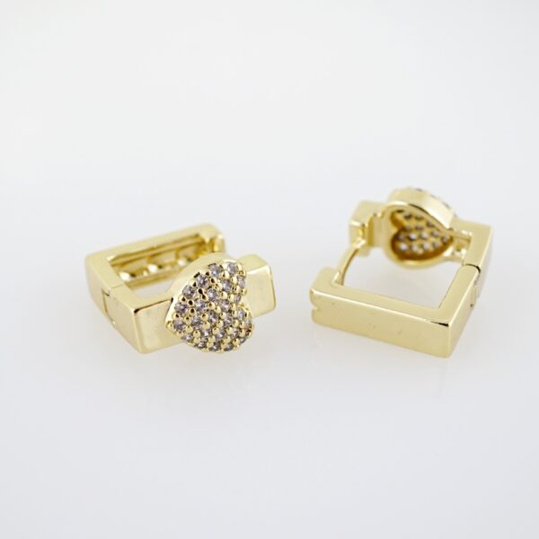Arete de Acero Bañado en Oro 14k - EA332 - Imagen 2