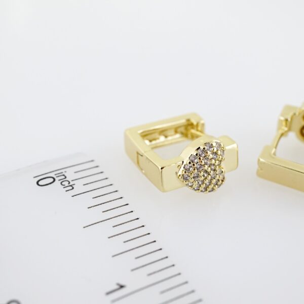 Arete de Acero Bañado en Oro 14k - EA332 - Imagen 3