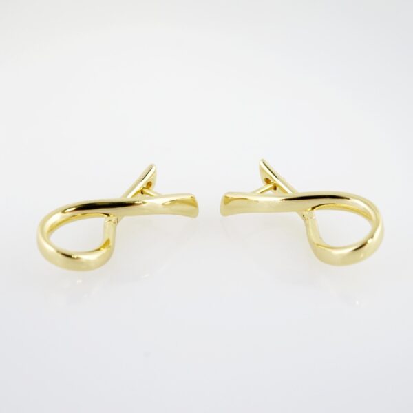 Arete de Acero Bañado en Oro 14k - EA333