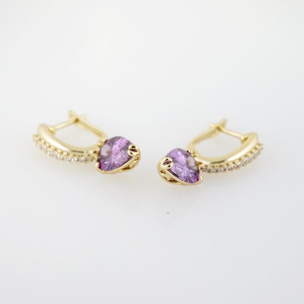 Arete de Acero Bañado en Oro 14k - EA335