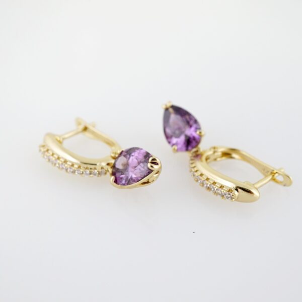 Arete de Acero Bañado en Oro 14k - EA335 - Imagen 2