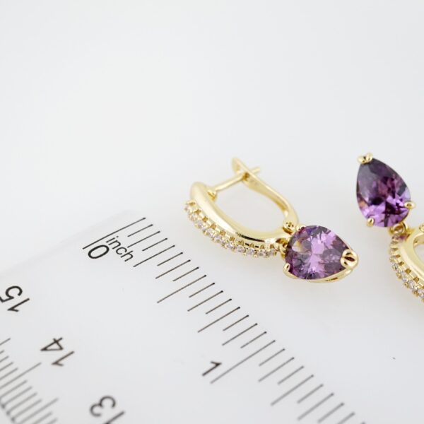 Arete de Acero Bañado en Oro 14k - EA335 - Imagen 3