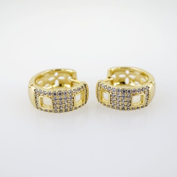 Arete de Acero Bañado en Oro 14k - EA336