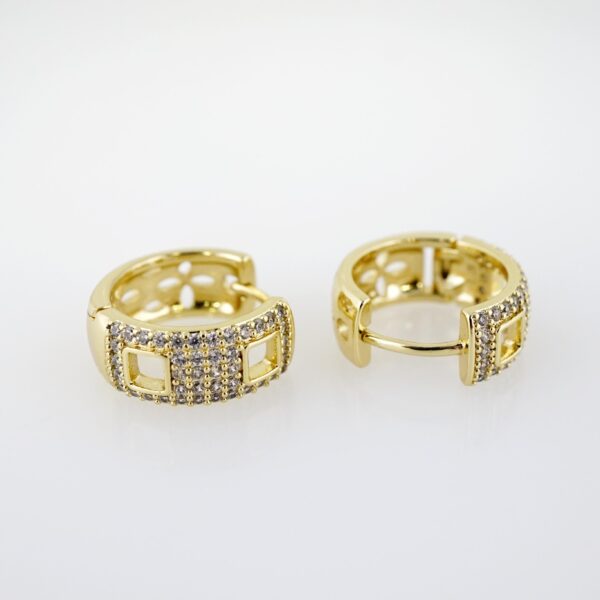 Arete de Acero Bañado en Oro 14k - EA336 - Imagen 2